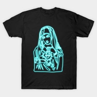Blue Neon - Immaculate Heart of Mary T-Shirt